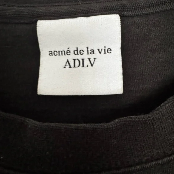Black ACNE DE LA VIE ADLV Black Teddy Cotton Oversized Graphic Tee Mens1 Med/Lg - Picture 10 of 12